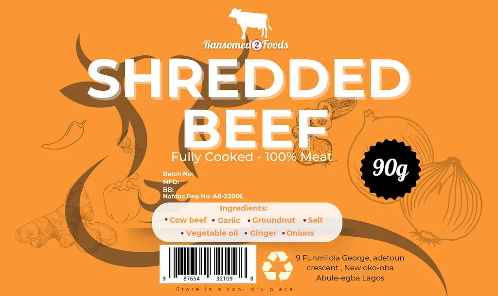 Shredded Beef Label design